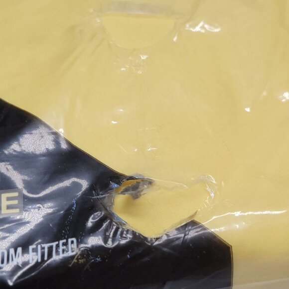 Vtg Penn-Prest Fashion Manor Percale Double Bed Fitted Sheet Butter Yellow - Picture 13 of 14